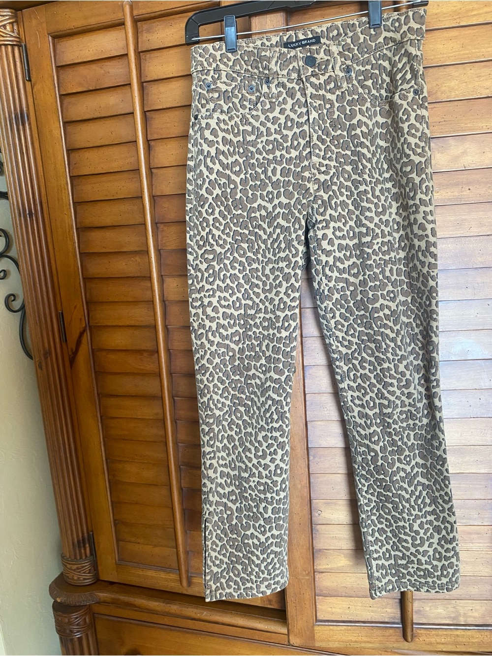 Lucky Brand Leopard Print  High Rise Jeans - Tan & Brown Size 4/27